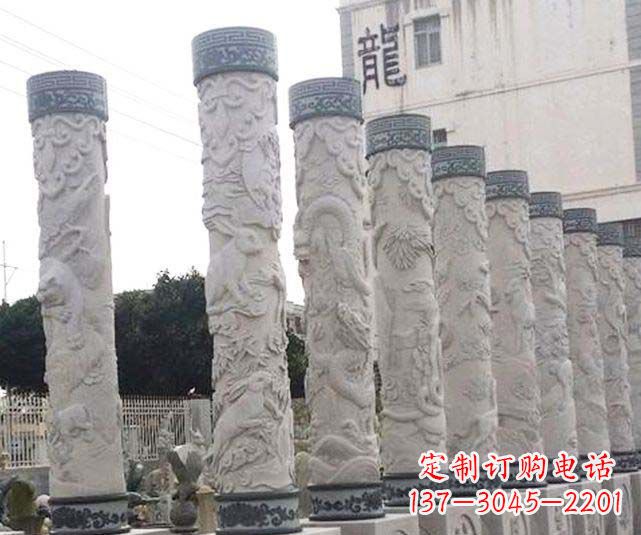 大同中领雕塑大理石古典龙柱石雕