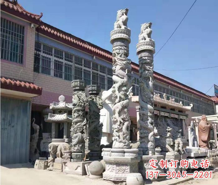 大同品质考究的大理石龙柱石雕