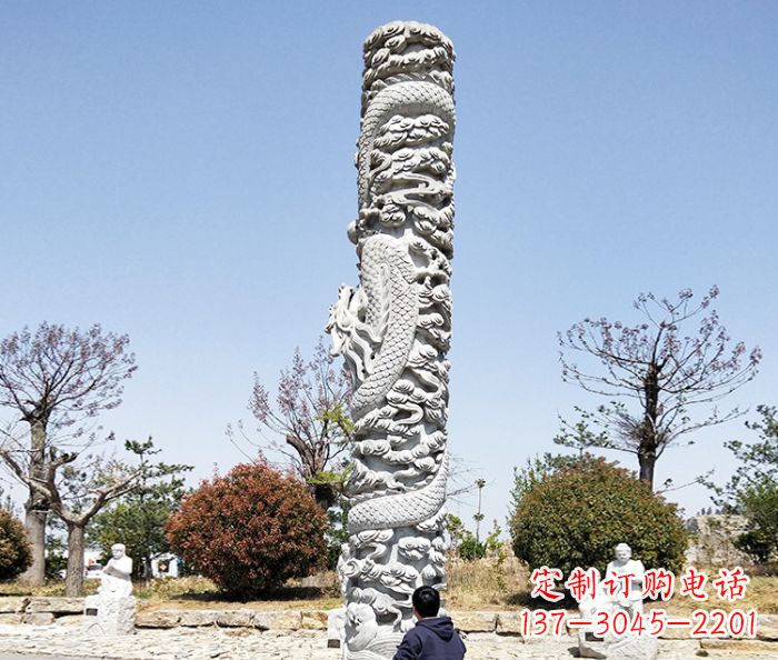 大同欣赏传统工艺的极致雕塑——大理石盘龙柱石雕