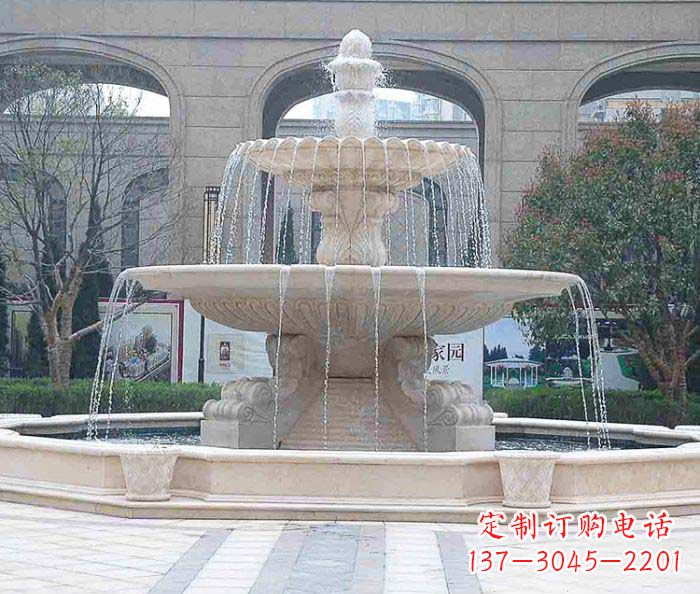 大同为广场添彩的喷泉大型石雕