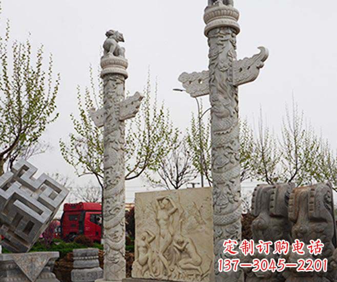 大同盘龙柱石雕华丽装点美丽家园