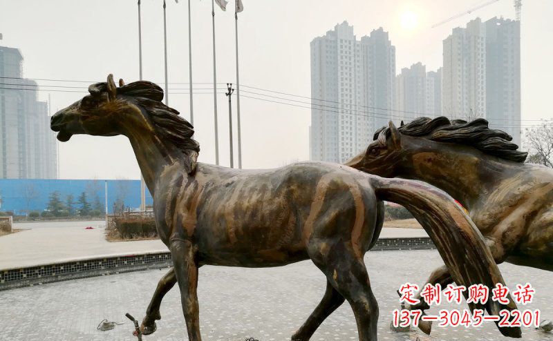 大同广场马动物铜雕