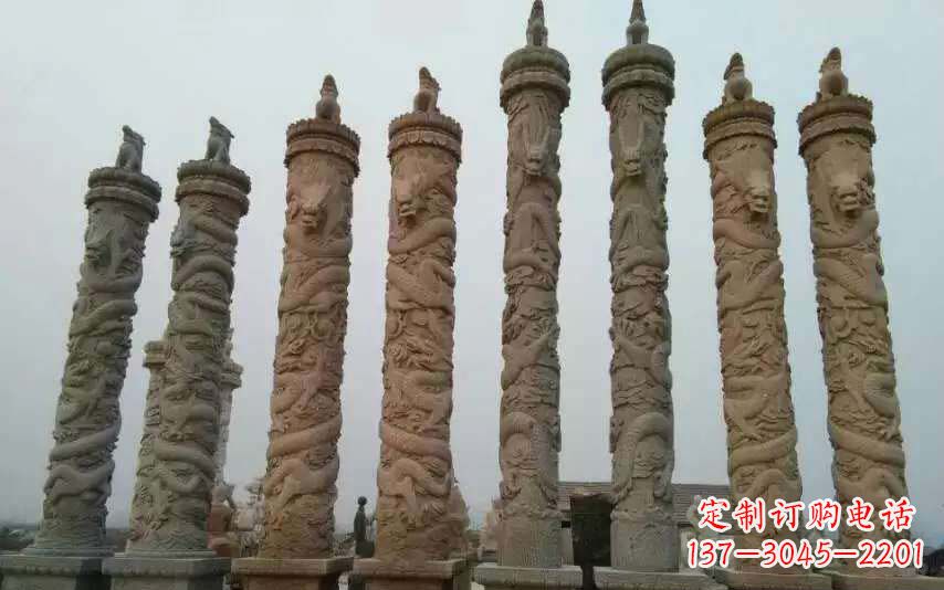 大同风格独特的盘龙石雕