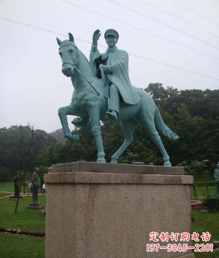 大同解放军景观铜雕骑马雕塑