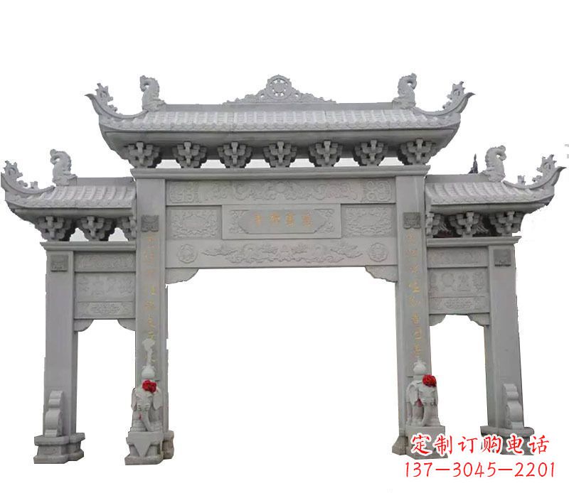 大同广场牌坊石艺雕塑,增添非凡的景观魅力