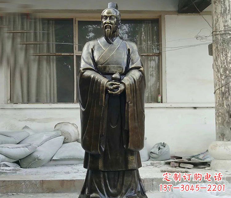 大同扁鹊人物铜雕塑,高雅栩栩如生