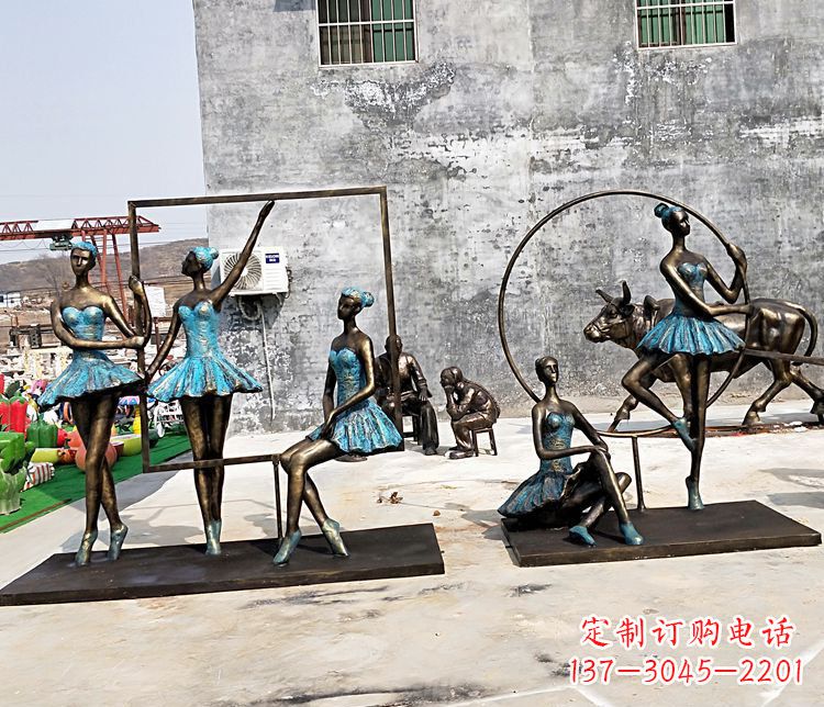 大同领雕塑-精美女性铜雕塑