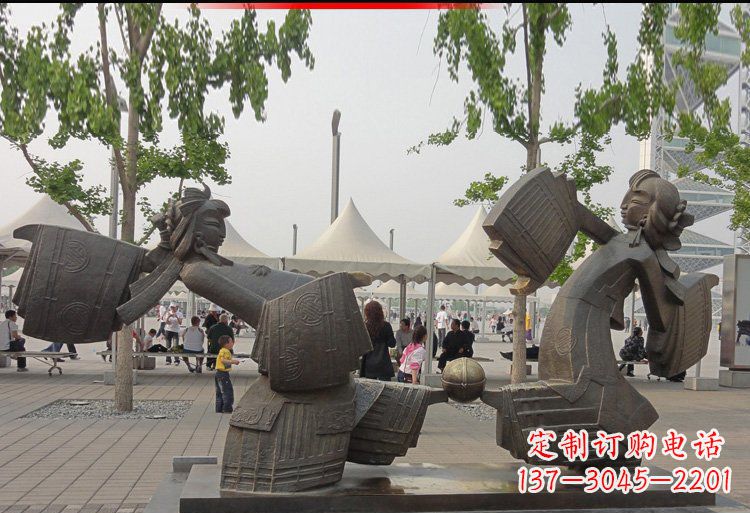 大同广场铜雕跳舞美女人物雕塑
