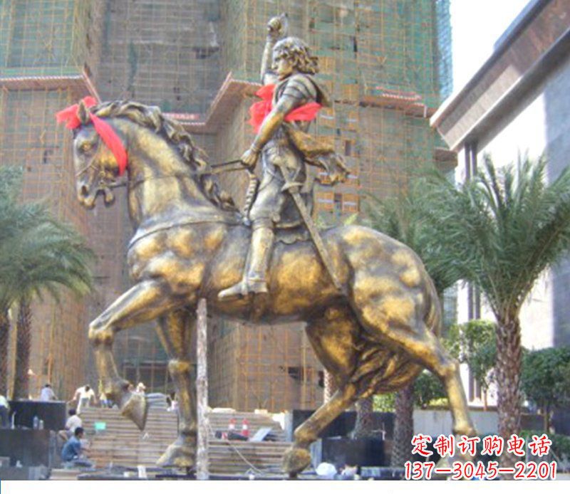 大同华丽的骑士雕塑,引人注目的西方骑马战士纪念铜雕