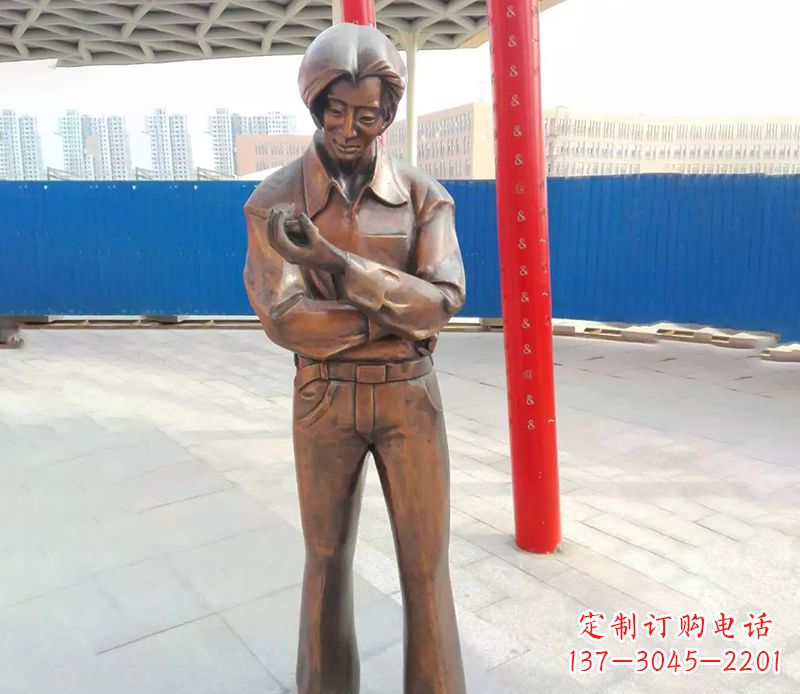 大同中领雕塑的女性人物铜雕