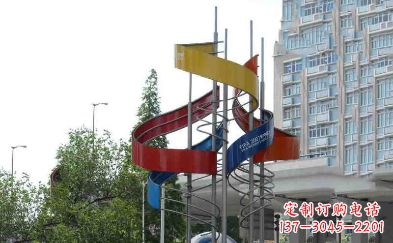 大同中领雕塑:不锈钢足球雕塑