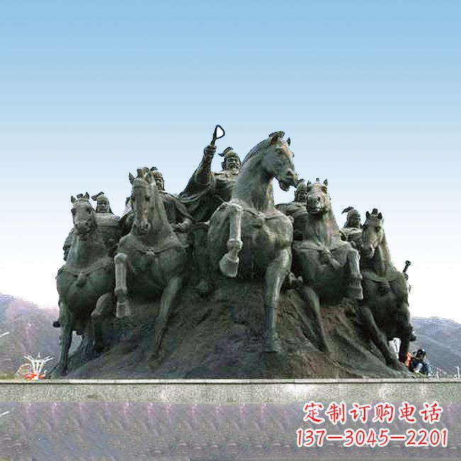 大同郭子仪出征情景雕塑-景区景点中国历史名人大型雕塑