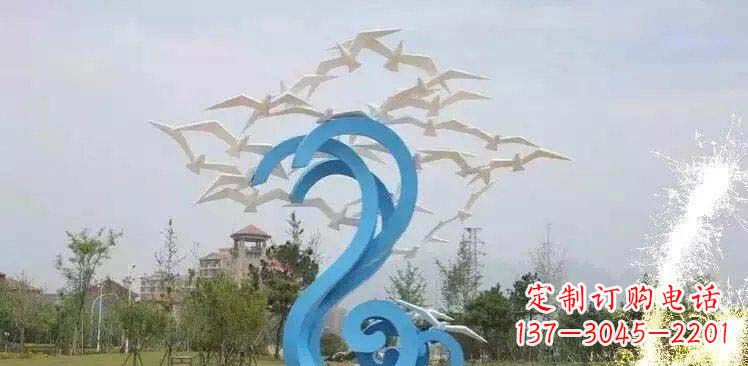 大同精美海鸥雕塑,传递美好海洋情怀