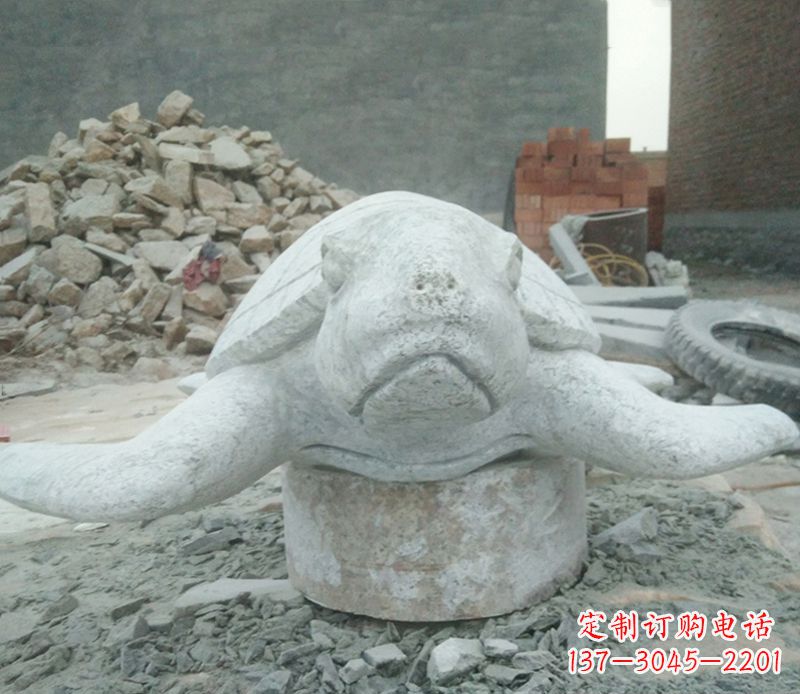 大同海边动物海龟石雕