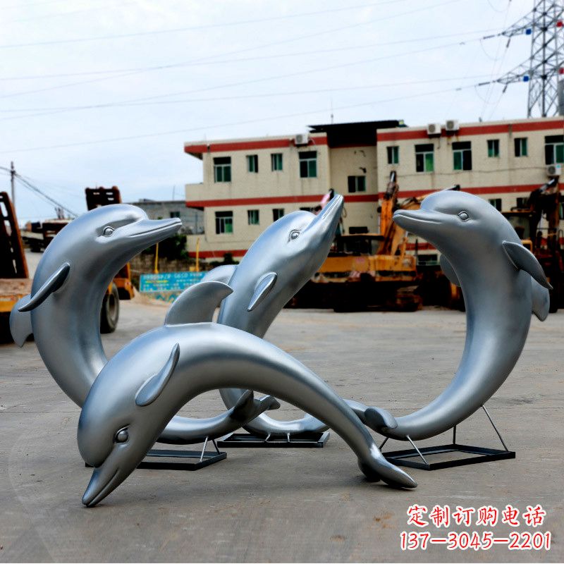 大同海豚玻璃钢雕塑