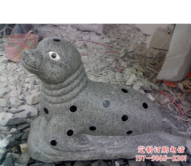 大同海洋动物小海豹石雕