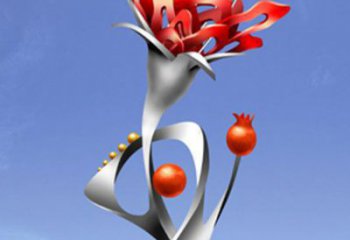 大同精美不锈钢石榴花雕塑，震撼了审美的眼睛