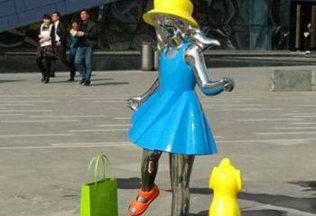 大同中领雕塑：极致的不锈钢小女孩雕塑