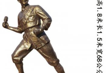 大同纪念红军革命斗争的珍贵纪念品-红军铜雕