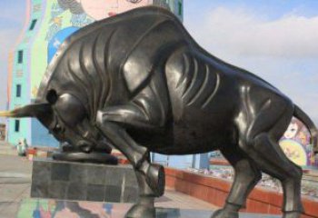 大同广场开荒牛动物铜雕