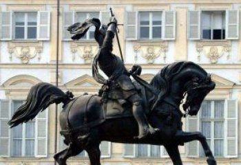 大同中领雕塑-大型罗马士兵骑马铜雕