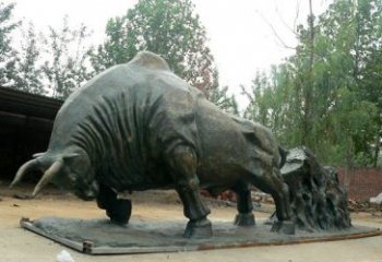 大同新中国拓荒牛铜雕，传承中国传统文化