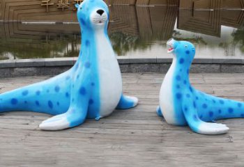 大同海豹玻璃钢卡通雕塑——展现优雅的豹纹完美艺术