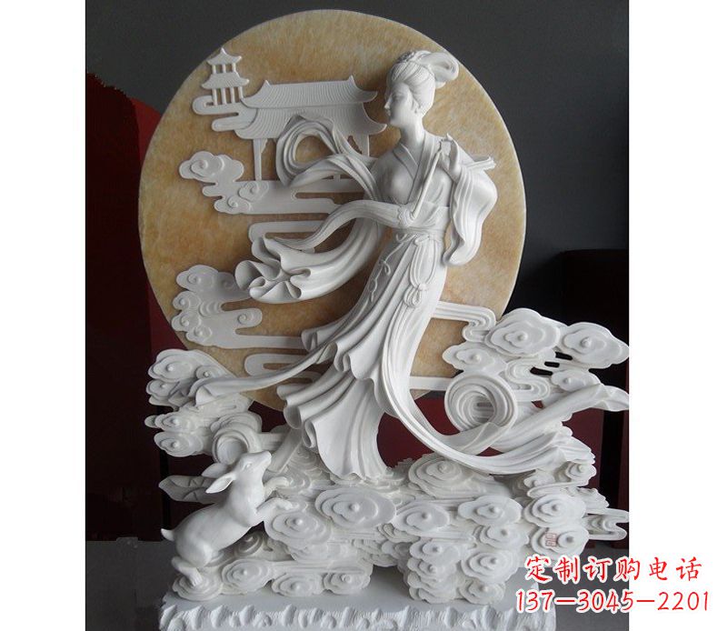 大同汉白玉嫦娥雕塑
