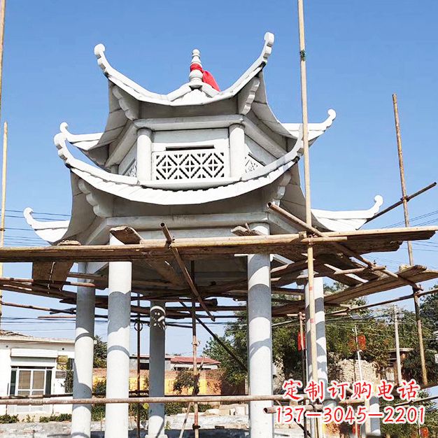 大同汉白玉大理石凉亭雕塑