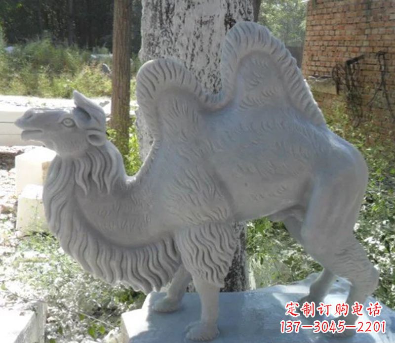 大同汉白玉骆驼雕,融入古朴奢华