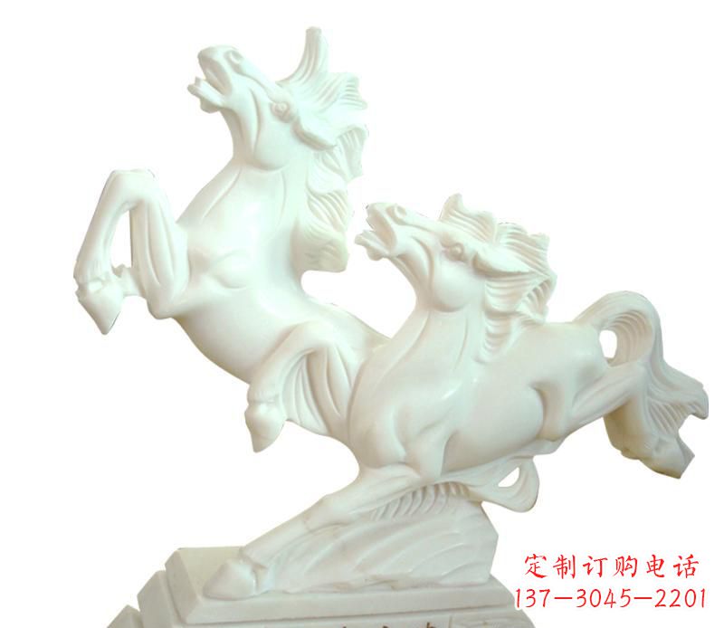 大同汉白玉动物飞马雕塑