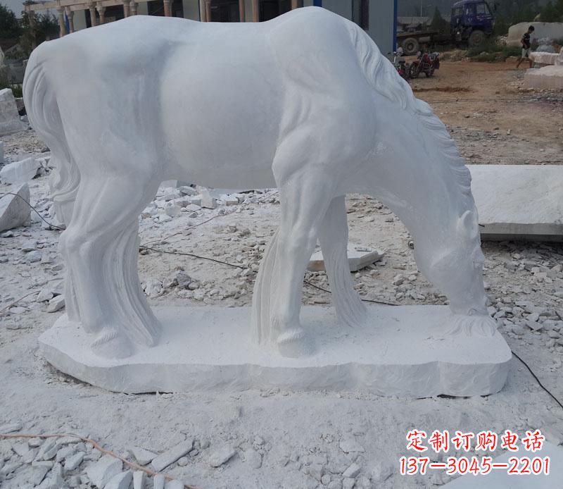 大同汉白玉动物马