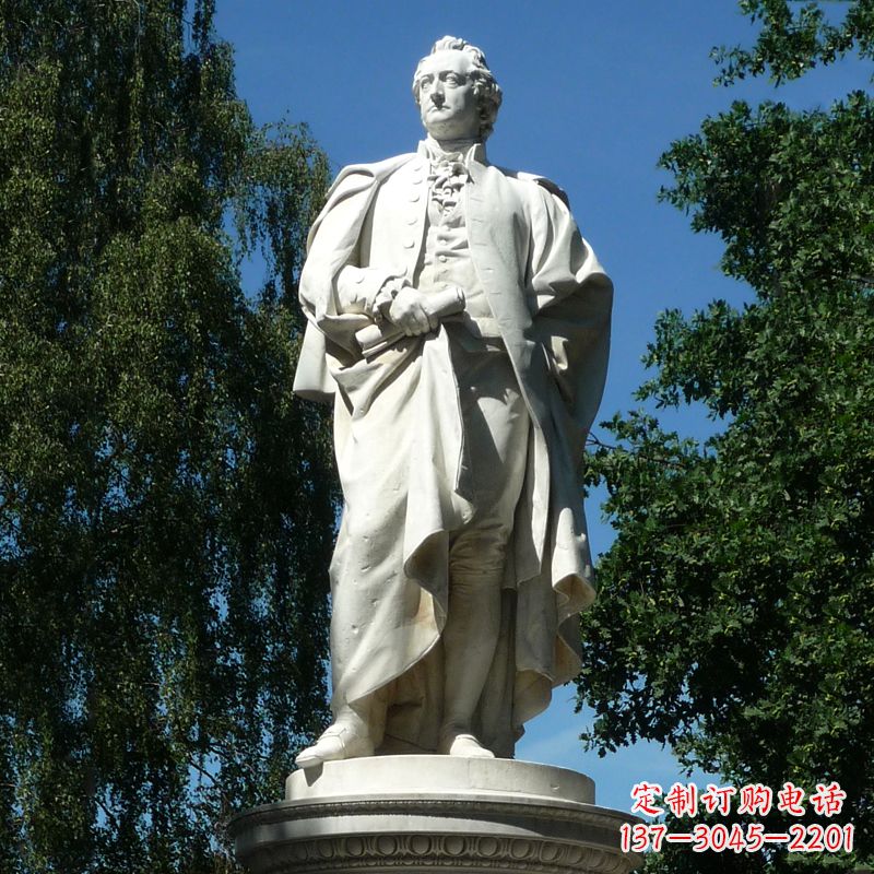 大同汉白玉歌德雕像