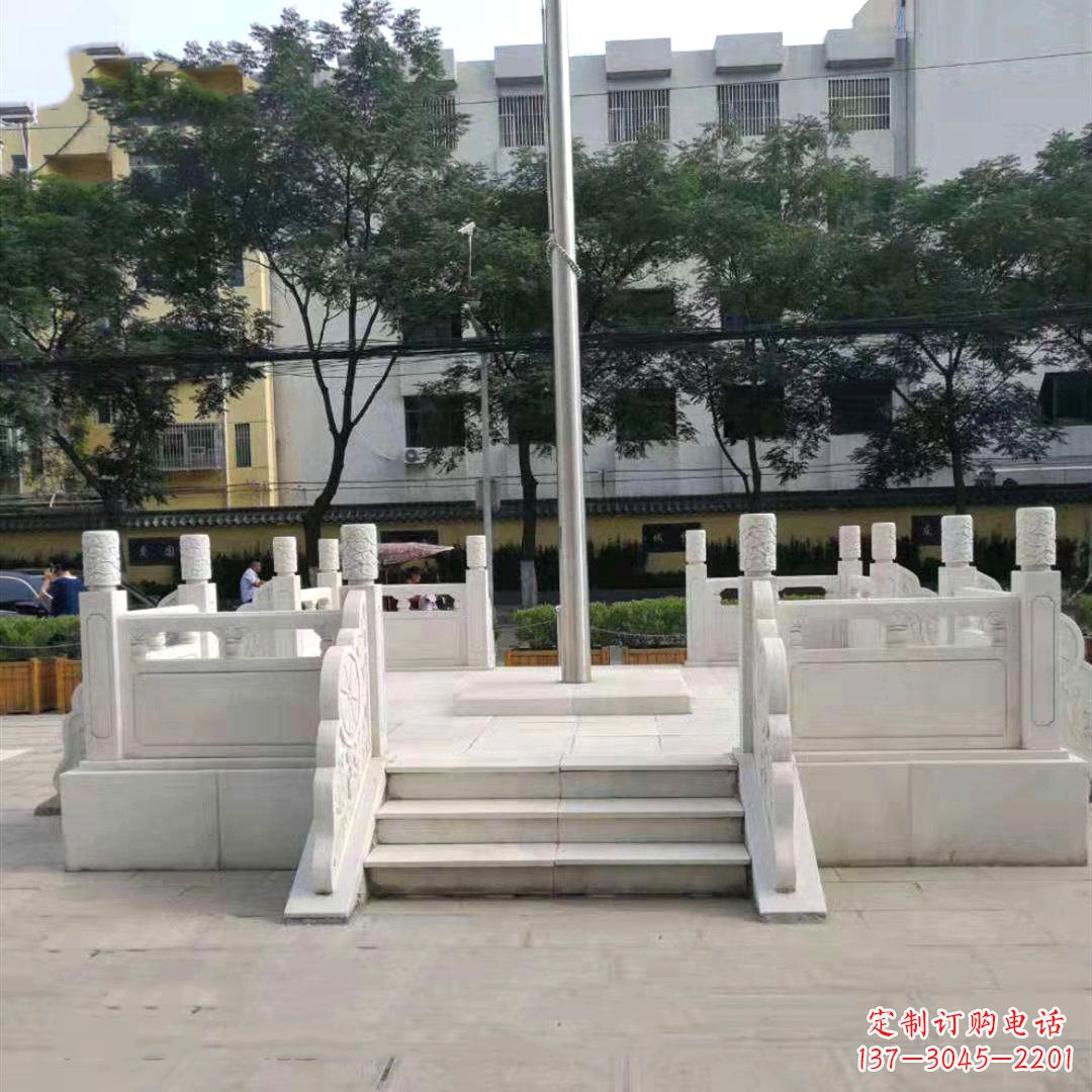 大同汉白玉公园园林广场升国旗台
