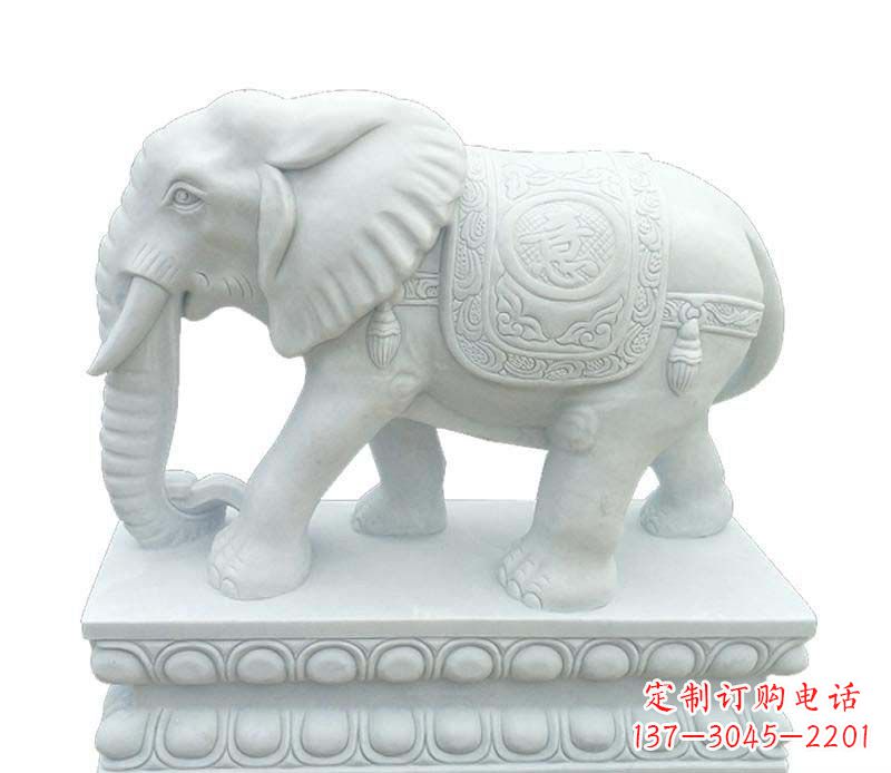 大同汉白玉吉祥大象