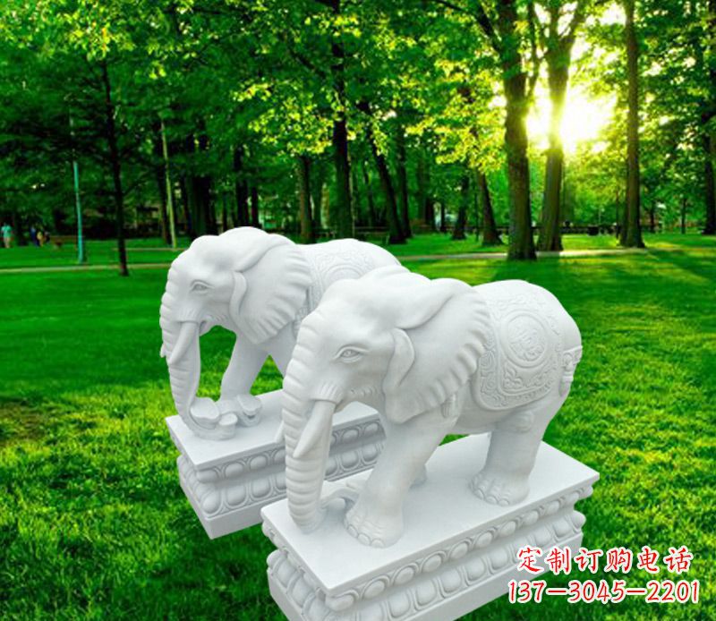 大同山水万古传统招财大象雕塑