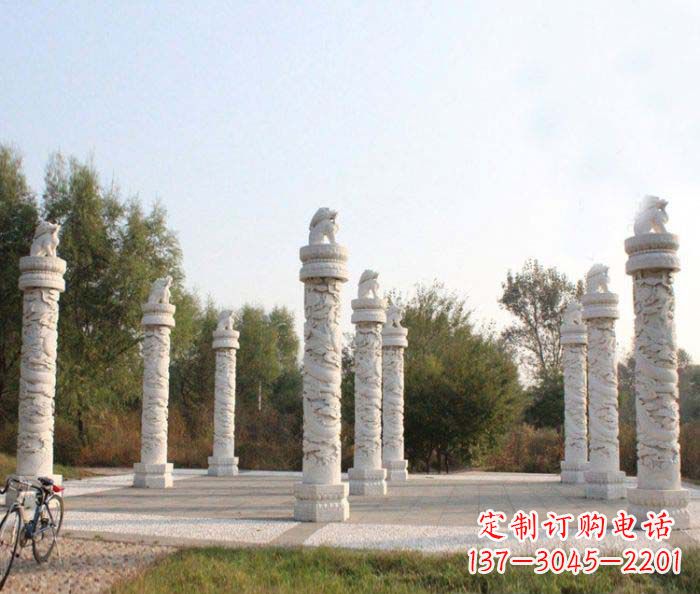 大同高级汉白玉龙柱广场文化柱石雕
