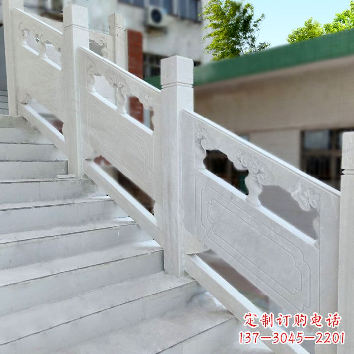 大同高雅精致的汉白玉楼梯石雕栏杆
