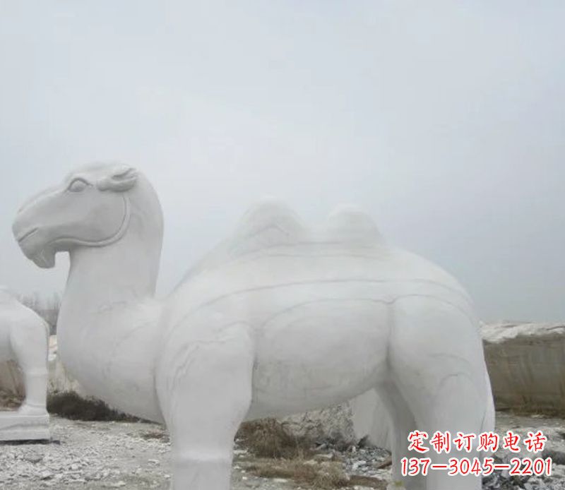 大同汉白玉骆驼石雕