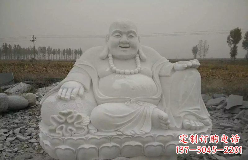 大同质感非凡的汉白玉弥勒佛雕塑