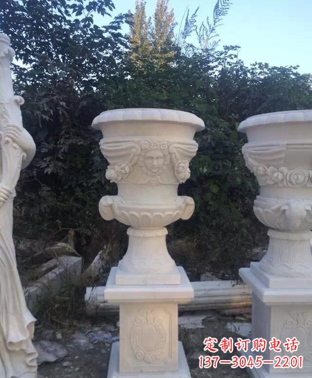 大同汉白玉欧式花盆