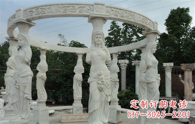 大同汉白玉欧式凉亭雕塑