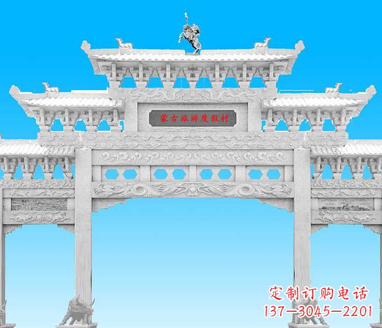 大同汉白玉牌楼雕塑