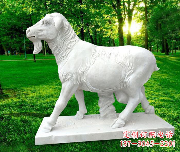 大同中领雕塑：精美山羊石雕