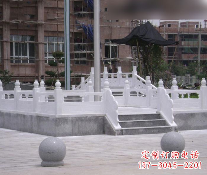大同汉白玉校园升旗台石雕