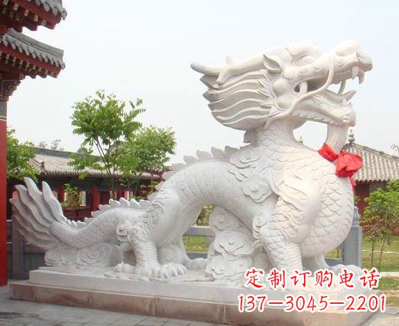 大同汉白玉生肖龙雕,精致传承岁月之美