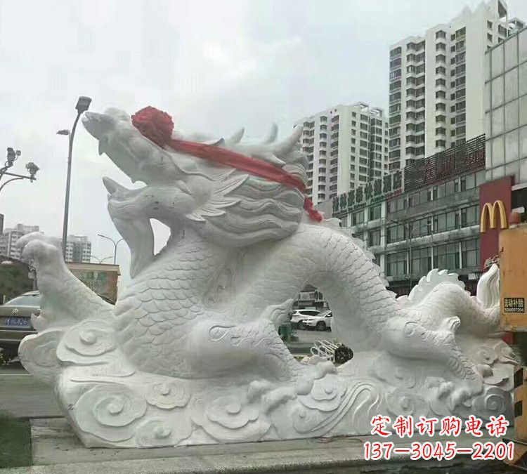 大同汉白玉石雕神龙