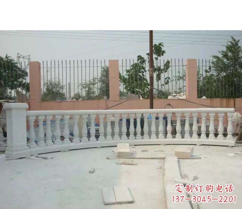 大同精致白玉石栏杆雕塑
