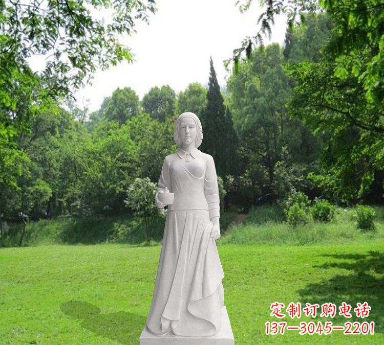 大同纪念南丁格尔的经典白玉雕塑
