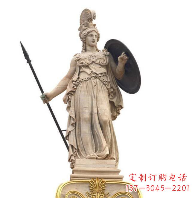 大同汉白玉希腊女神雅典娜雕塑